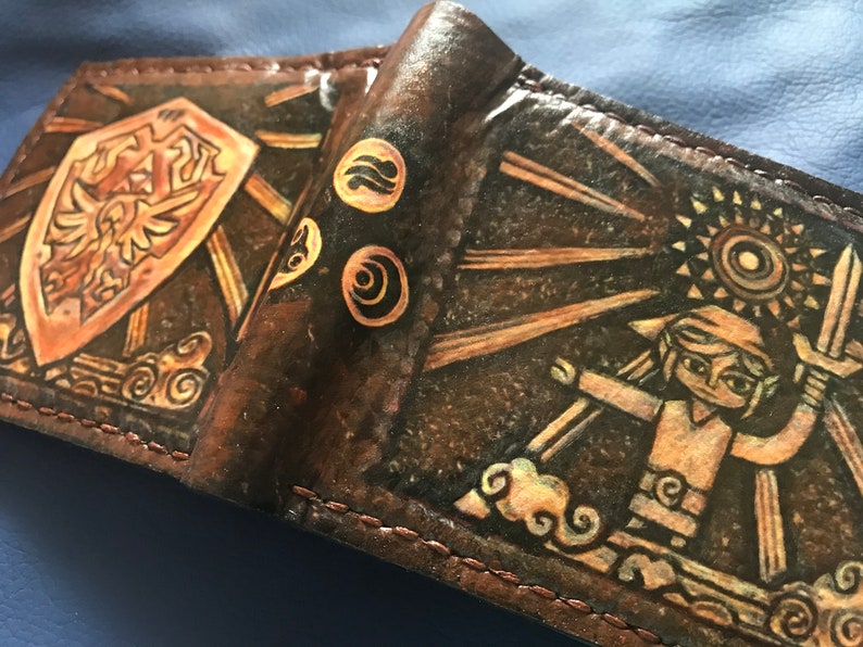 Wind Waker Hyrule Shield Soft Leather Wallet Bifold Wallet Etsy