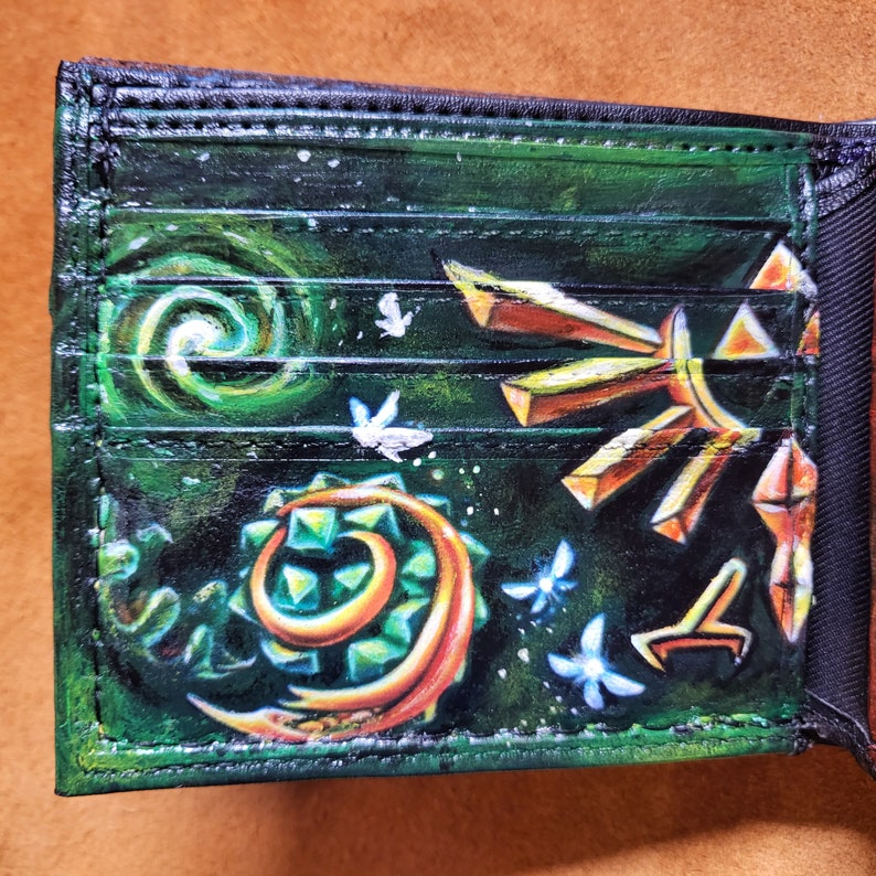 Holy Relics Majoras Mask leather wallet Leather Bifold Wallet Handcrafted Legend of Zelda Wallet Link Wallet image 2