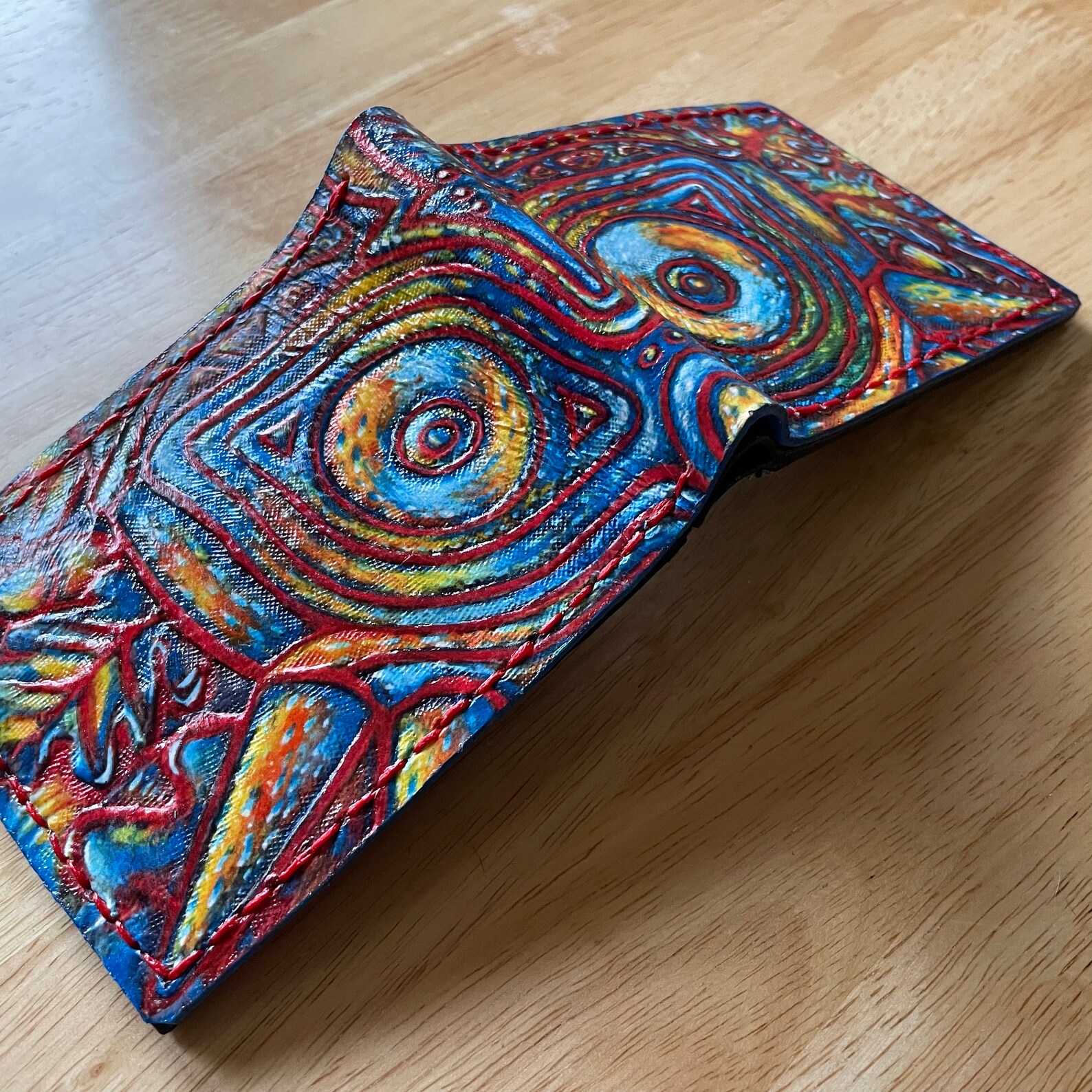 Radiant Majora Mask Leather Wallet Leather Bifold Wallet Etsy