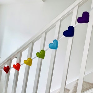 Regenbogen Herz Wimpelkette