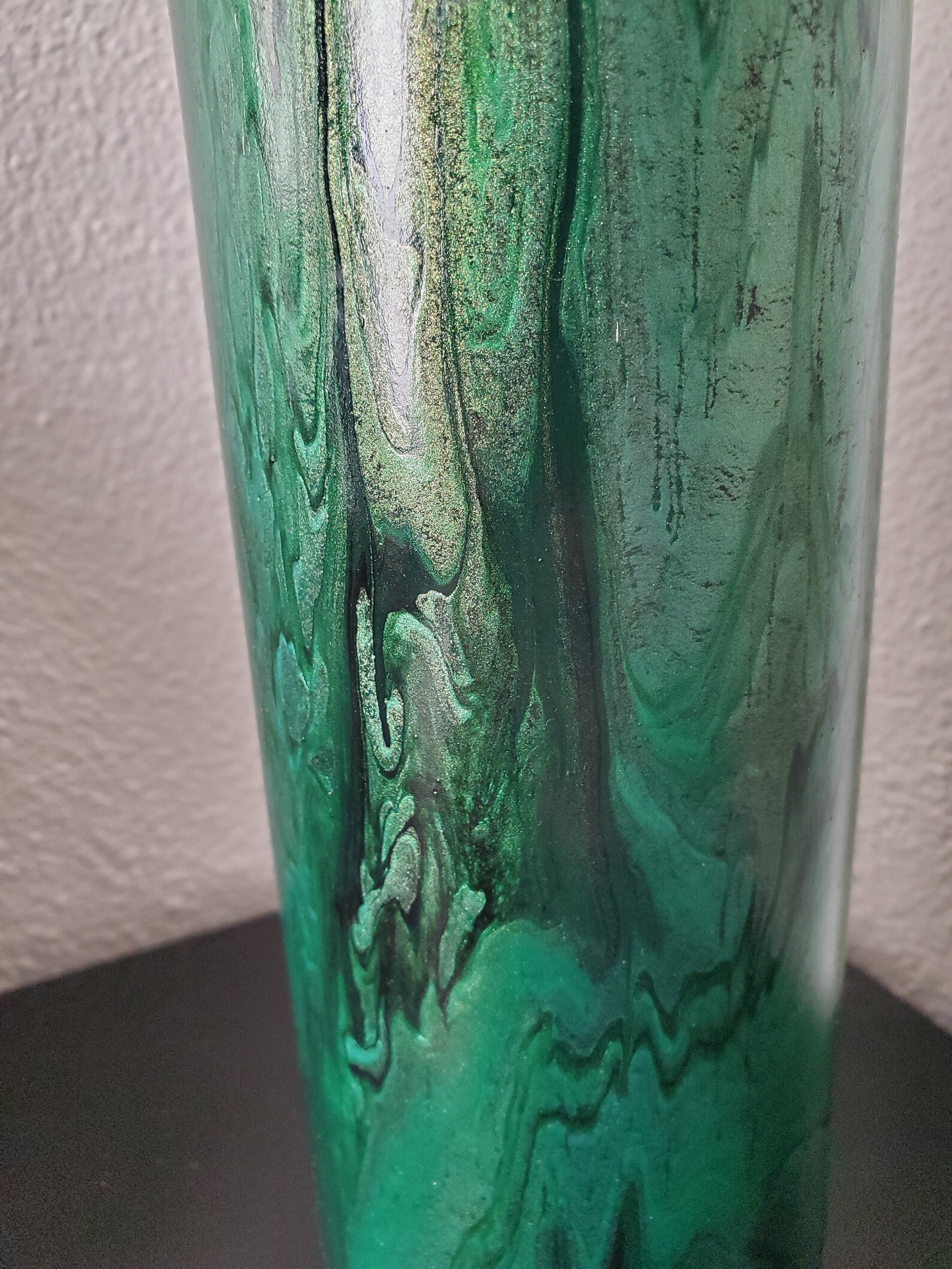 Emerald Green Acrylic Pour Vase Home Decor Etsy