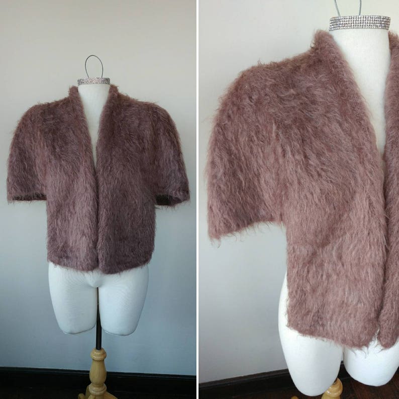vintage faux fur shawl
