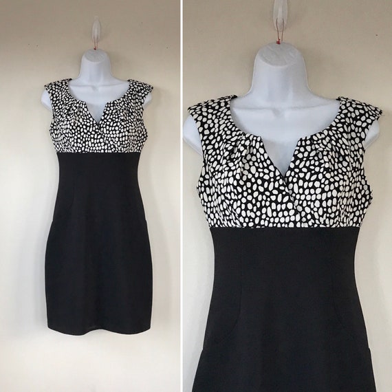 black and white professional dress