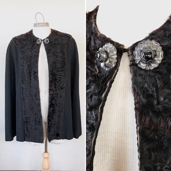 Magical Cloak, black cape, deco cape, victorian cl