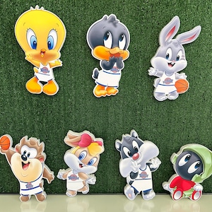 Bunny cutouts, cutout, cut out, party prop, party centerpieces, bugs bunny, baby space jam, bugs cutout, baby bunny, foam cutouts, character