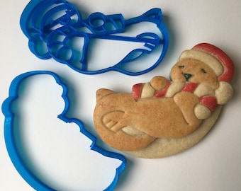 Otter with Candy Cane Cookie Cutter Set - Christmas Cookie Cutter Collection