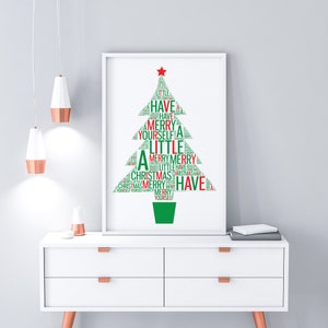 Digital Download | Printable Poster | Christmas Tree | Quote | Xmas Poster | Christmas Art | Christmas Tree Print | Wall art | Typographic