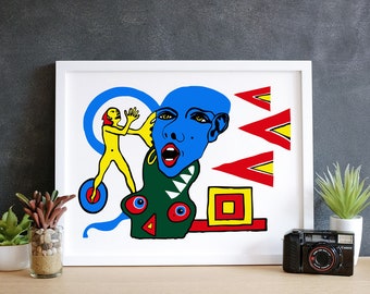 Digital Download | Printable Wall Art | Print Download | Modern Art | Surrealism Artwork | Instant Download | Pop Surrealism