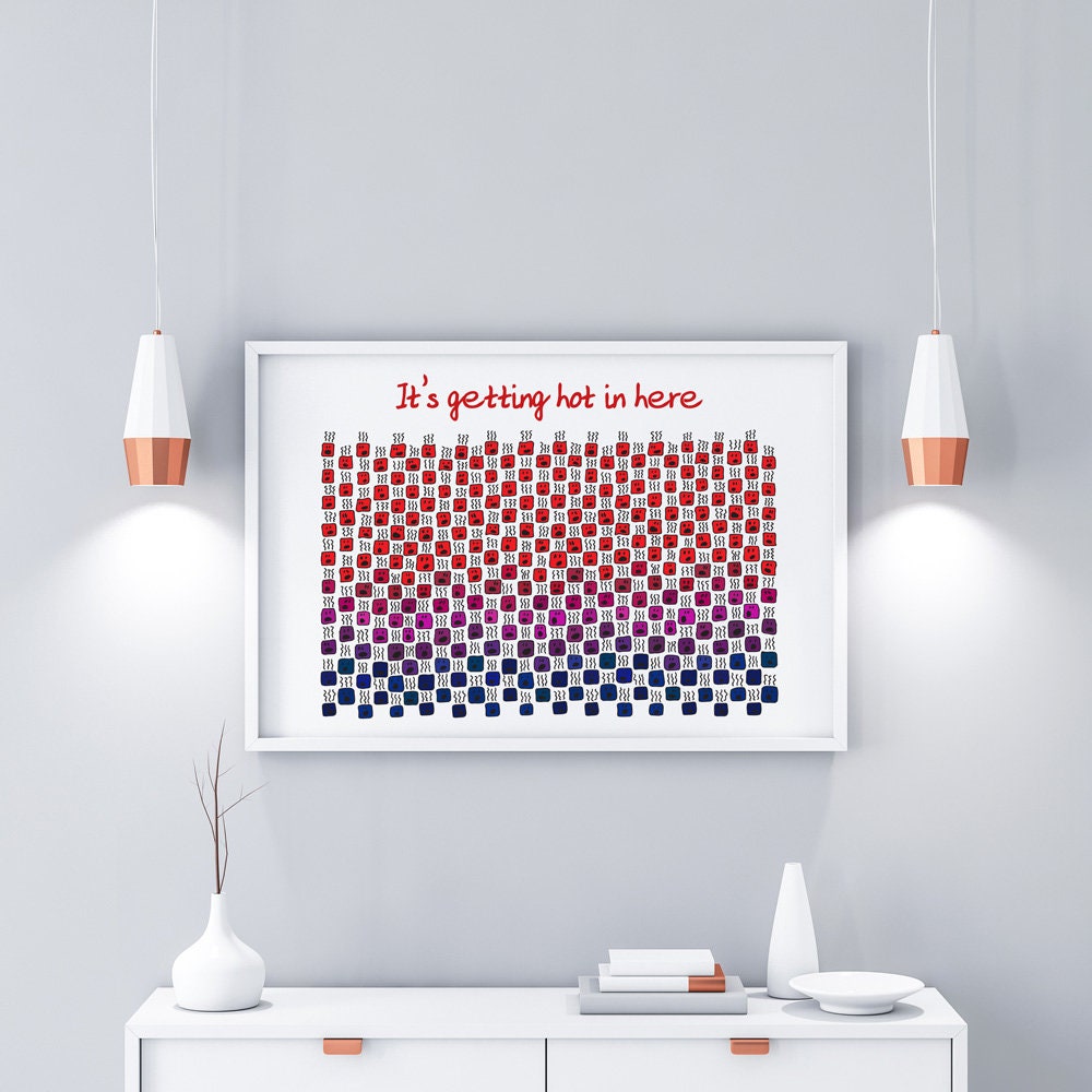Digital Download Printable Poster its getting hot in here - Etsy México