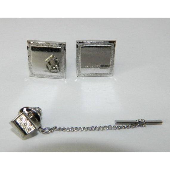 Vtg Estate Cufflinks Tie Jewelry 7 Sets Silver Ca… - image 9
