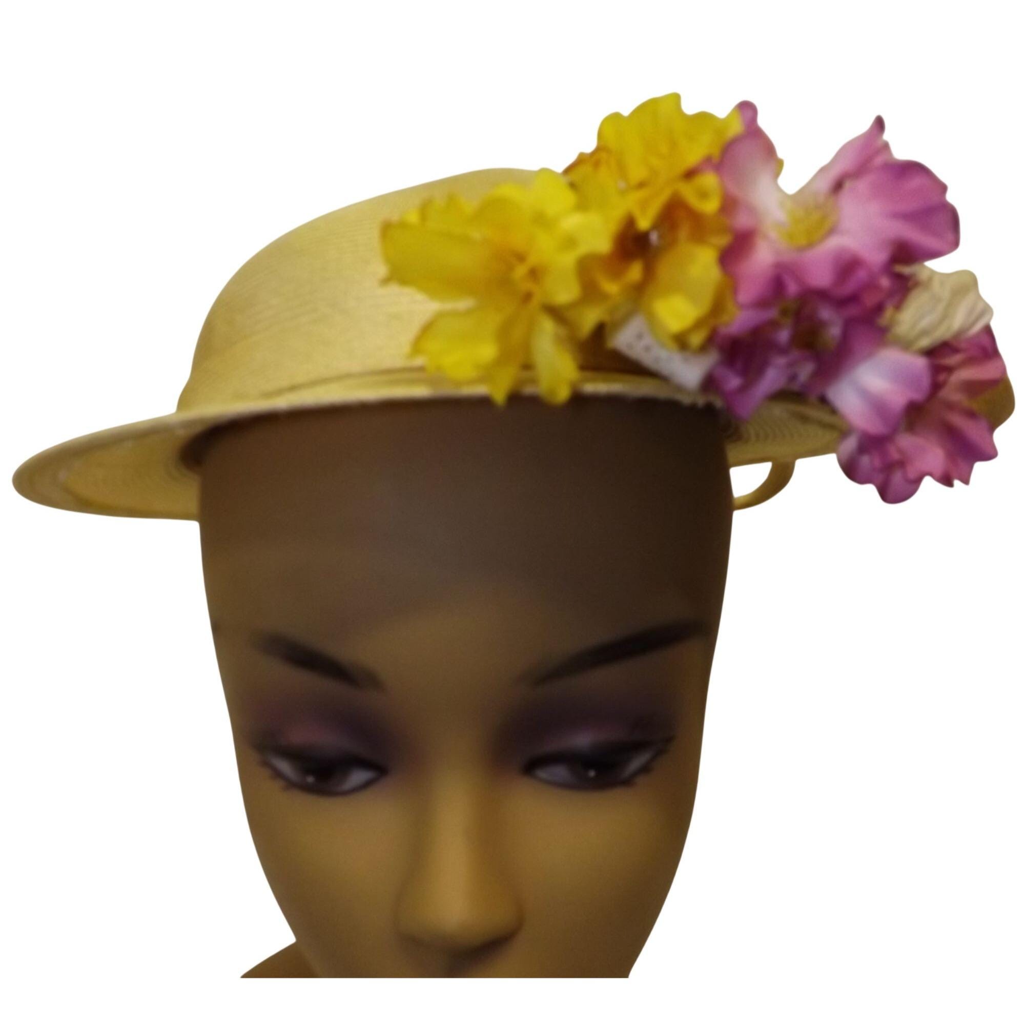 John Paris New York Women Yellow Wool Hat with feathers Mr John Paris - Etsy main image 2