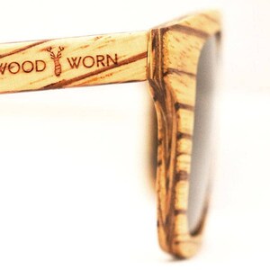 Handmade Wood Worn Brand Wooden Aviator Polarized Sunglasses Altitude image 2