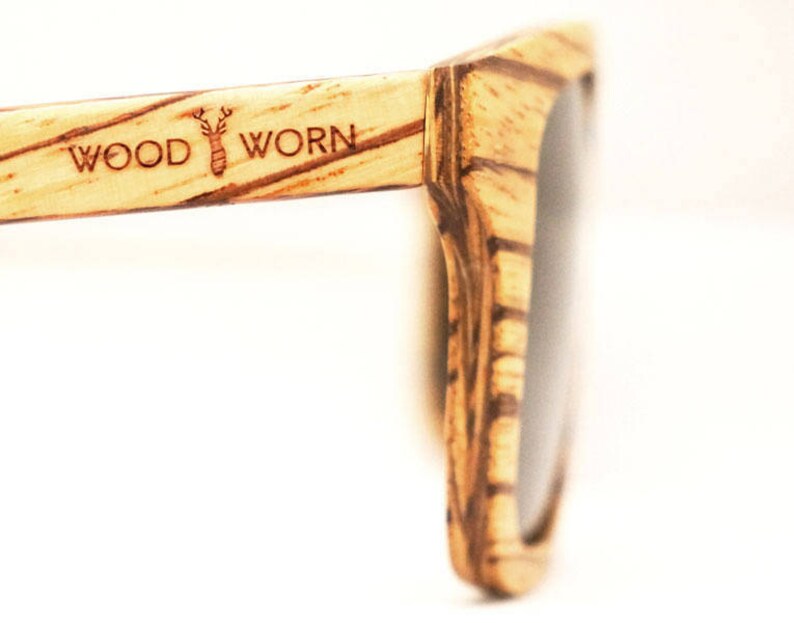 Handmade Wood Worn Brand Wooden Aviator Polarized Sunglasses Altitude image 2