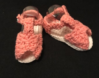 Crochet Baby Girl Sandals, Huaraches Style Baby Shoes, Cotton Baby Shoes, Infant Baby Shower Gift.