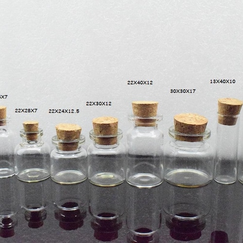 Mini Glass Bottles Small Glass Bottles With Cork Stopper Empty Etsy