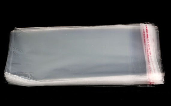Confezione da 100 buste di plastica trasparente in cellophane OPP, perline  autoadesive, per trovare sacchetti da imballaggio 4 x 6 cm 22 x 32 cm -   Italia