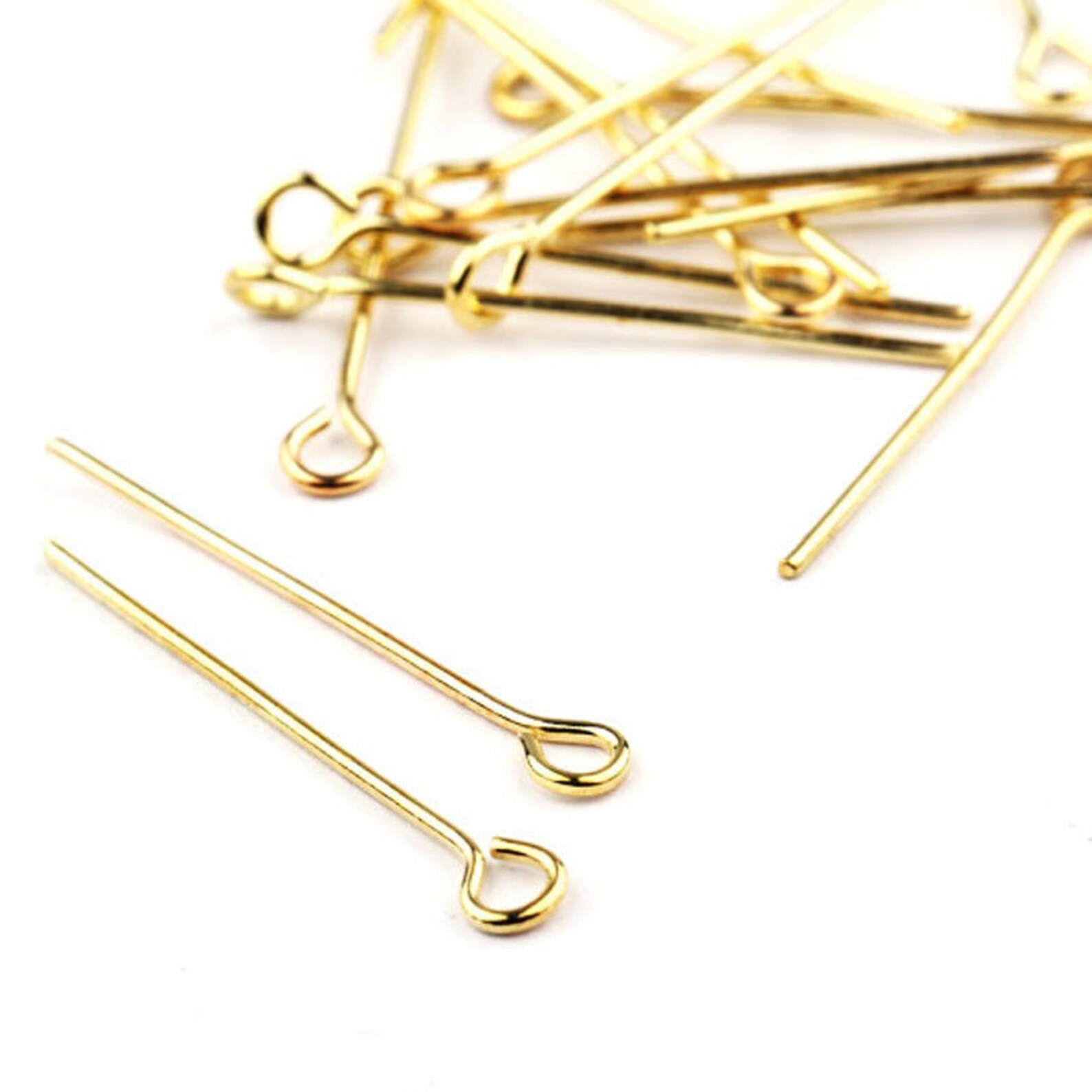 Bulk 100g T Pin / Eye Pin Gold / Silver / Brass Flat Head Pin Etsy