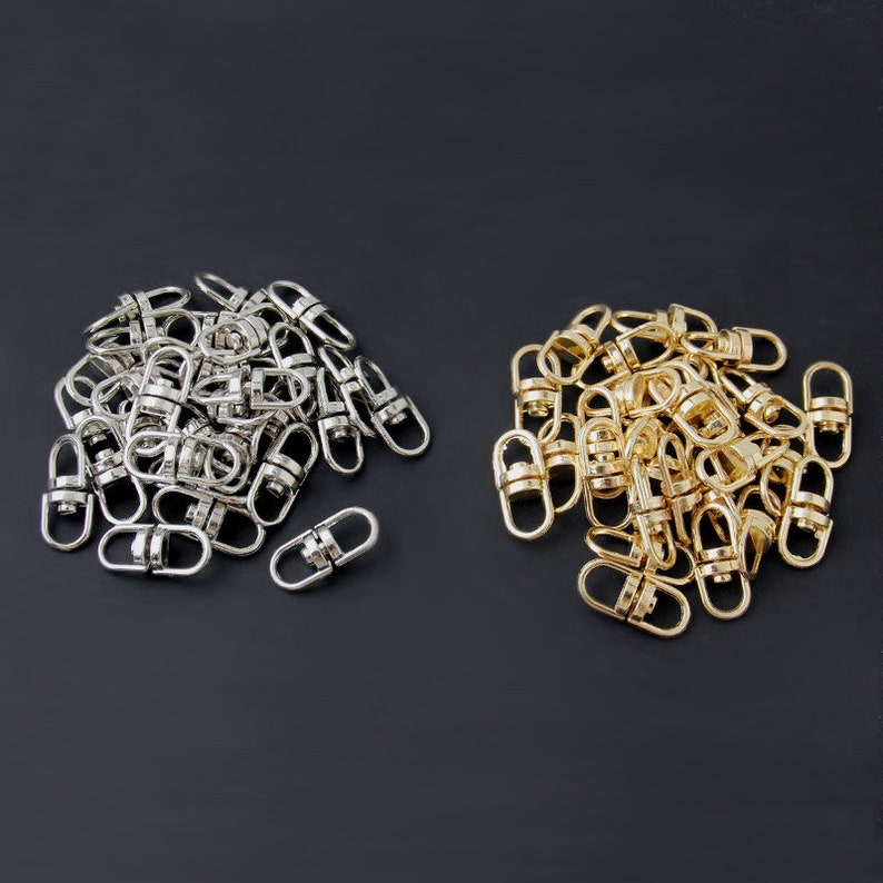 Bulk 50 360º Swivel Joint Charm Link Stainless Steel Key Etsy