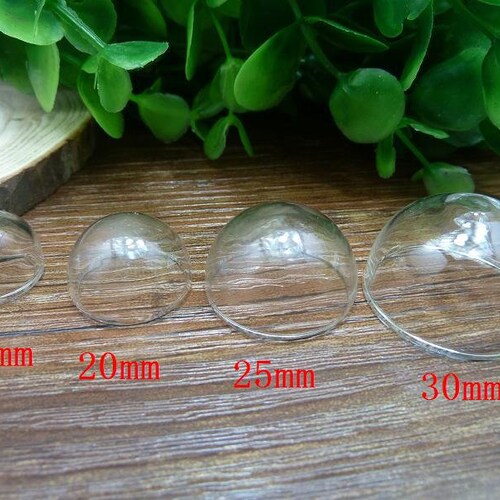 Lot of 10 Tiny Glass Balls Wishing Bottles Mini Vials Small Etsy