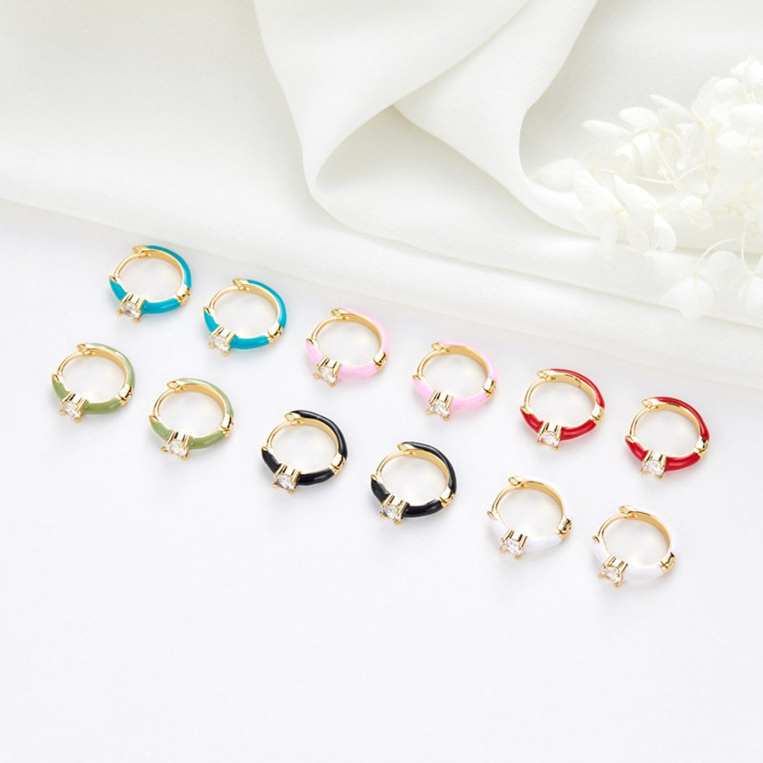 Echo Circle Studs Purple