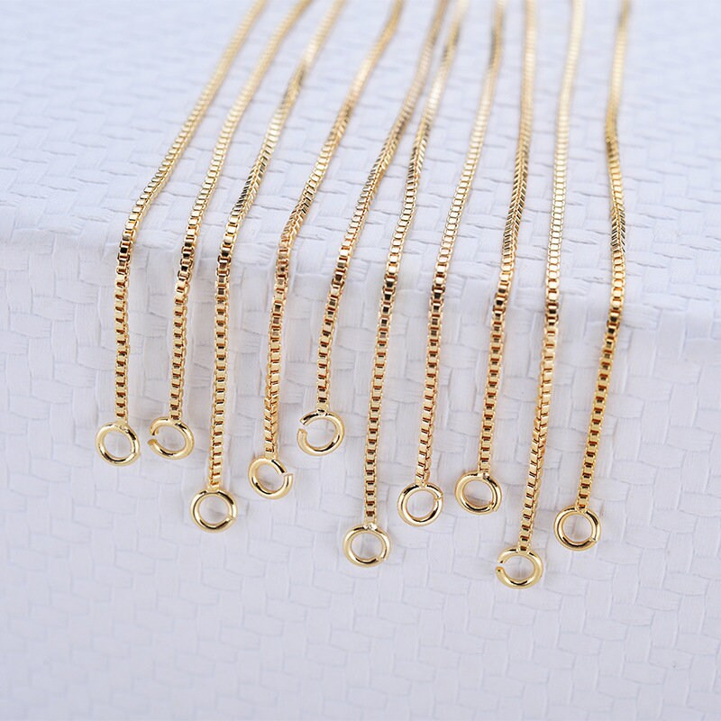 10 pairs 3 14K Gold Filled Snake Chain Earring Studs Etsy