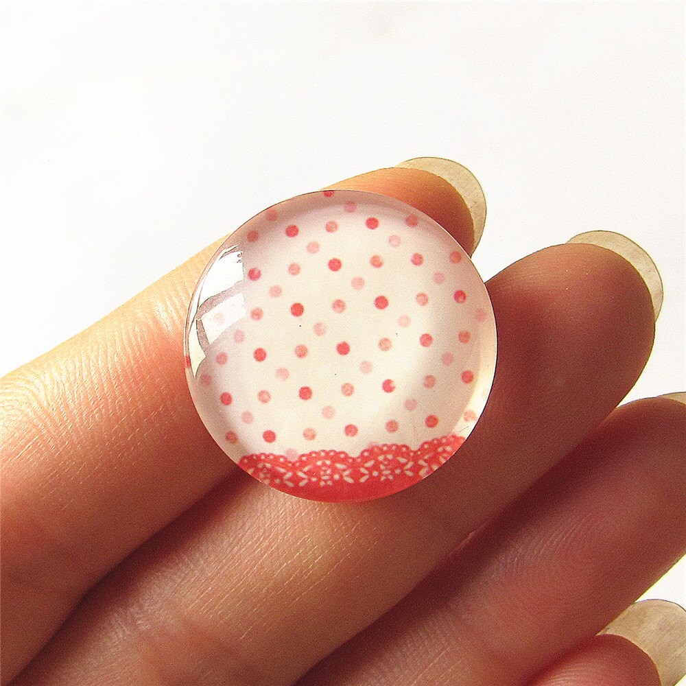 Bulk 50 Circle Clear Glass Cabochon Round Dome Flat Back Magnify