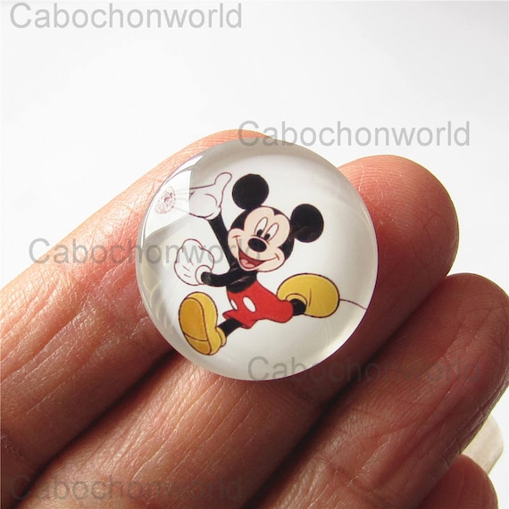 NEW DIY 14mm Photo Image Cartoon Round Glass Cabochon Dome Flat Back Cover