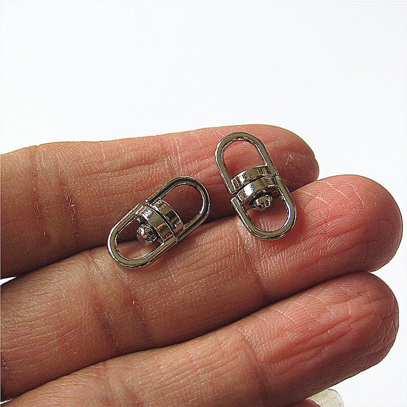 Bulk 50 360º Swivel Joint Charm Link Stainless Steel Key Etsy