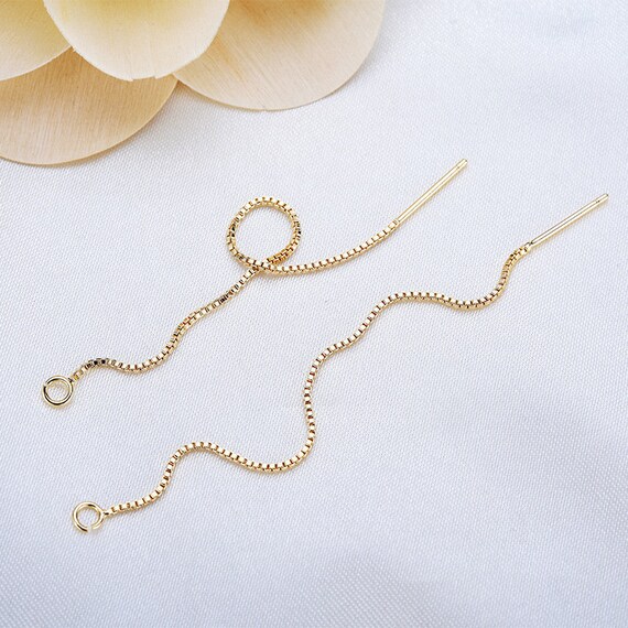 10 pairs 3 14K Gold Filled Snake Chain Earring Studs Etsy