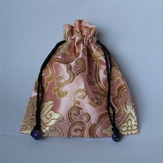 Bulk 50 5x6.5 Colorful Chinese Silk Pouches Pocket Money Coins Bags with Two Zips Grab Bag lot Traditional Packaging Bags for Jewelry Gifts