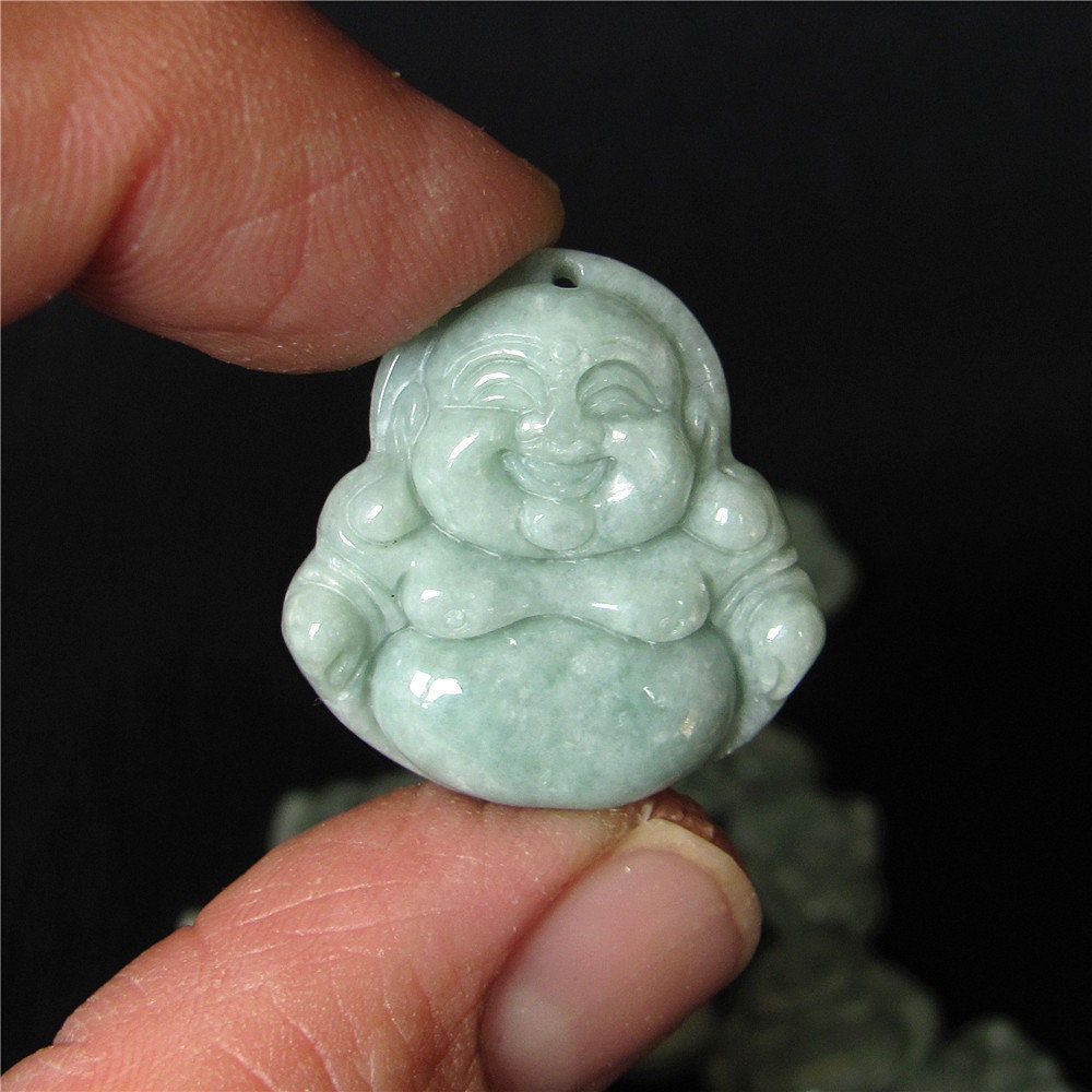 Fine Carved Vintage Maitreya Buddha Natural Jadeite Jade - Etsy