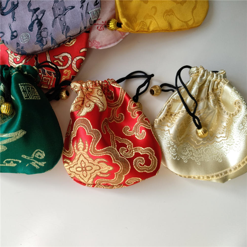 50 Colorful Chinese Silk Pouches Pocket Money Coins Bags Etsy