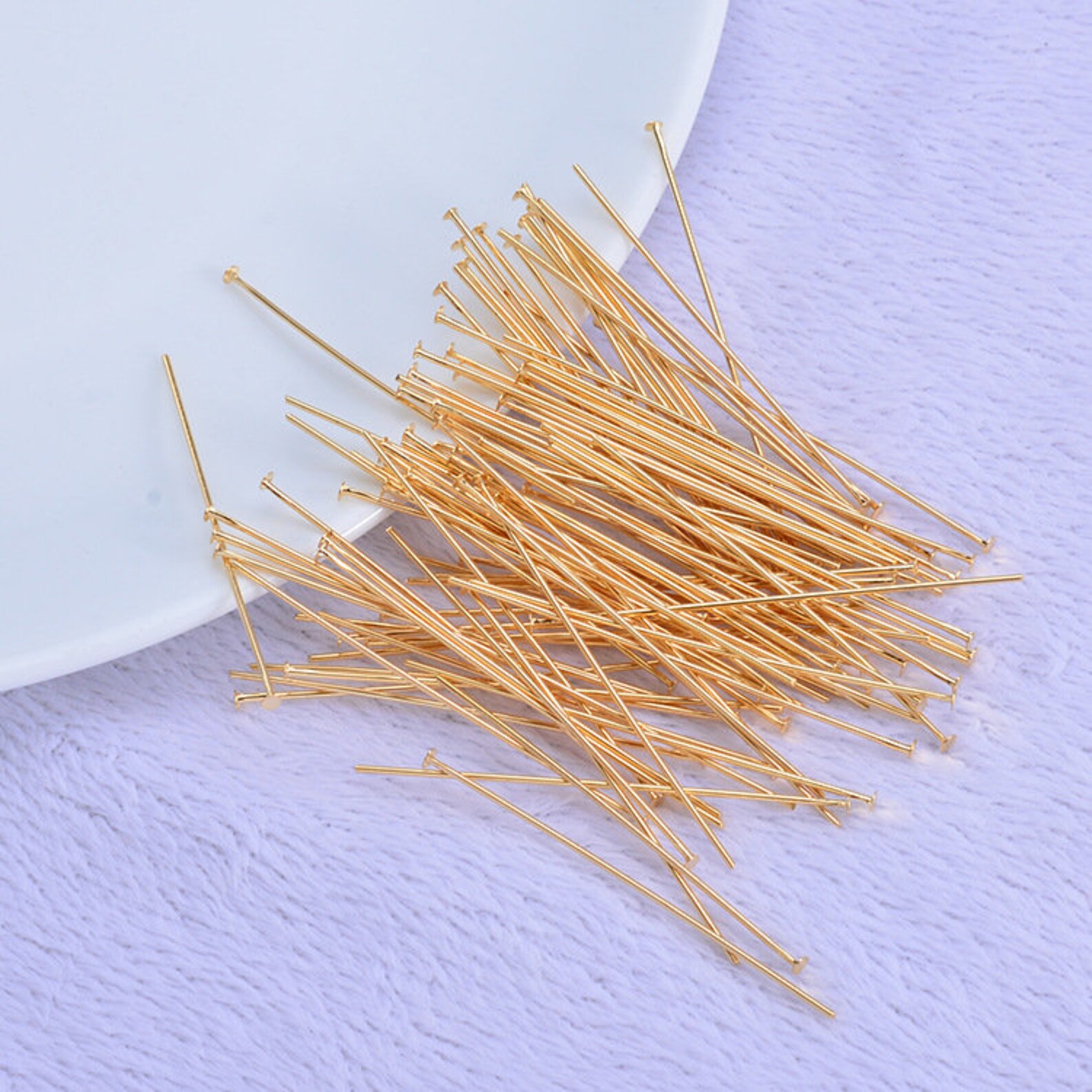 100 14k Gold Filled T Pin Flat Head Pin Straight Pins Gauge Etsy