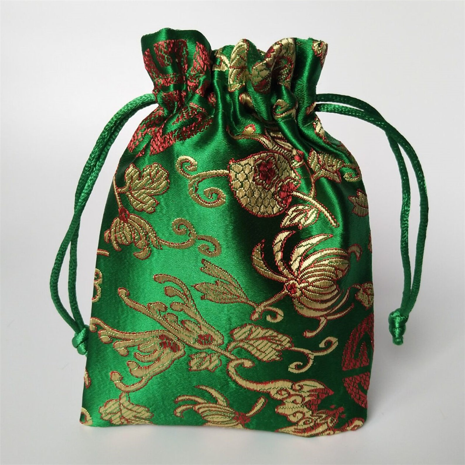 Set of 5 Colorful Chinese Silk Pouches Pocket Money Coins Bags Etsy