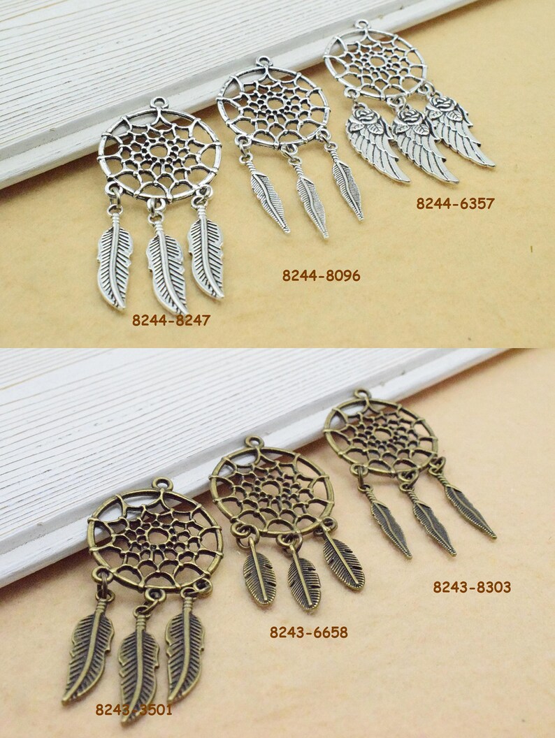 Bulk 20 Dream Catcher With Feather Tassel Charm Pendant Etsy