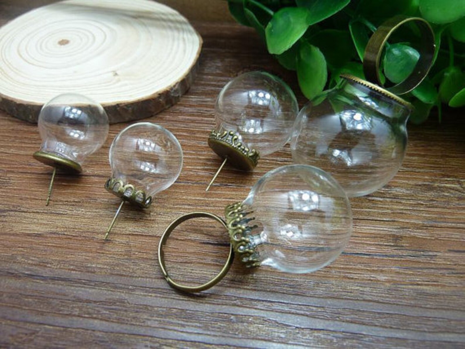 Lot of 10 Tiny Glass Balls Wishing Bottles Mini Vials Small Etsy