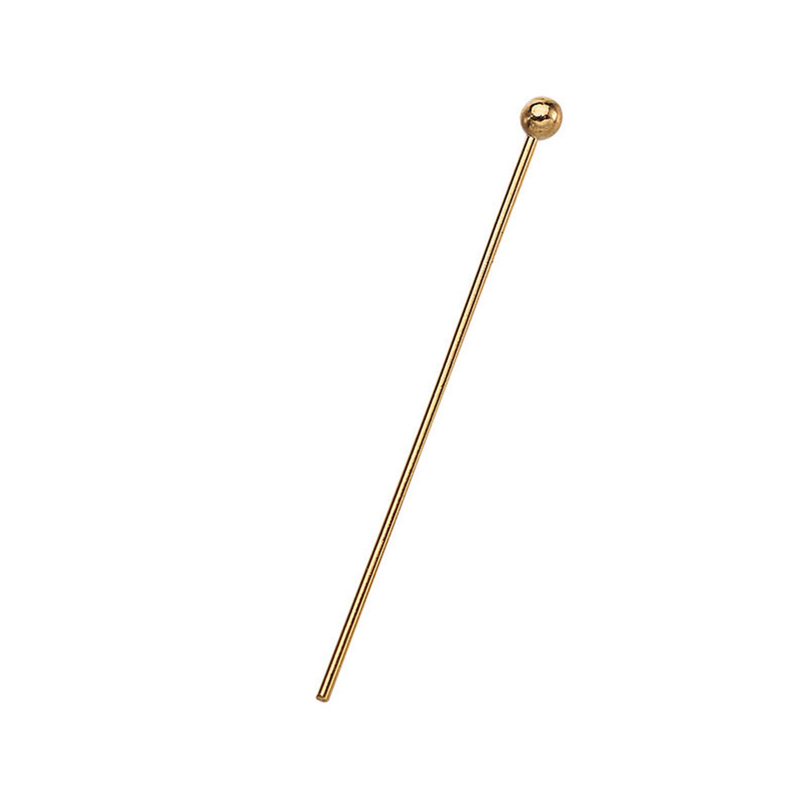 1000 14k Gold Ball Pin Round Head Pin Gauge 22 Delicate Etsy