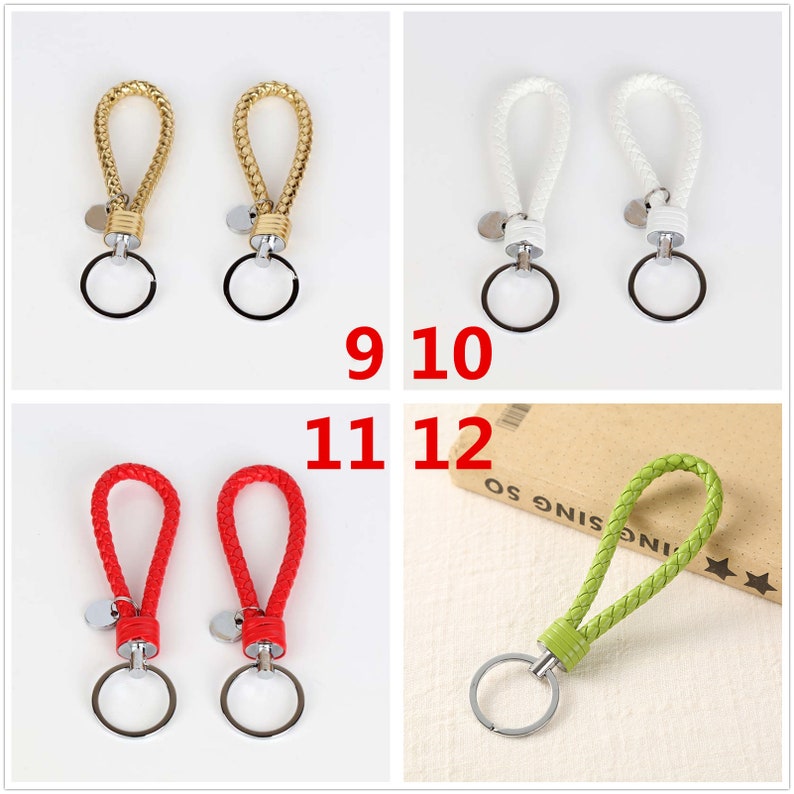 Bulk 20 4 Leather Keychain Bag Charm Key Chain With Etsy