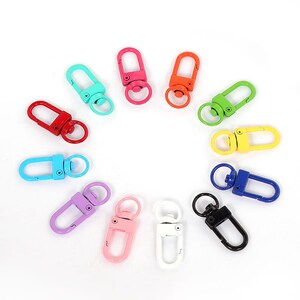 Bulk 20 Varnish Paint Key Chain with Lobster Clasp Toggle Hook Hardware Keychain DIY Jewelry Finding 3.5cm