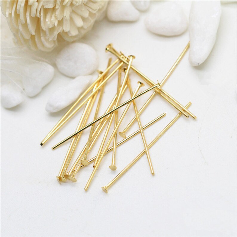500 14k Gold Filled T Pin Flat Head Pin Straight Pins Gauge Etsy
