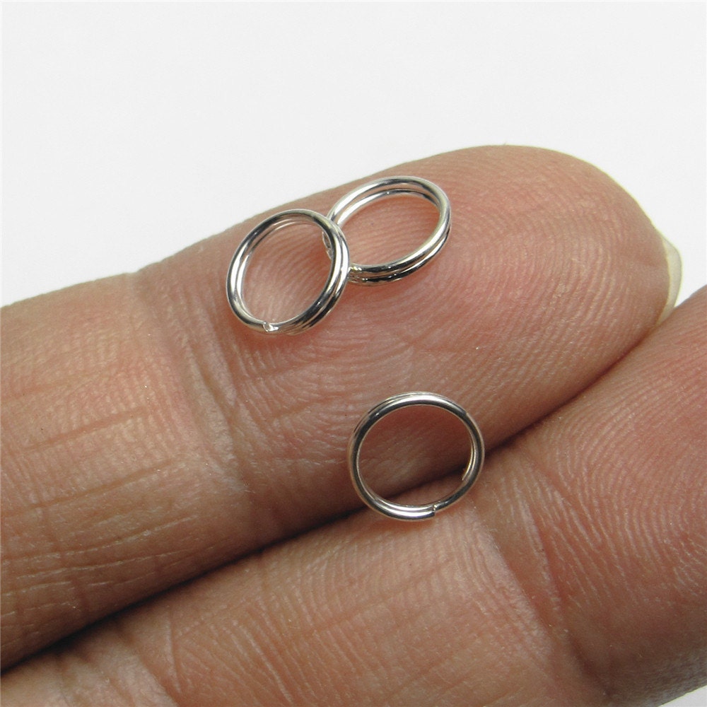 Solid Sterling Silver 925 Jump Rings - 5 mm external diameter - luxury  quality