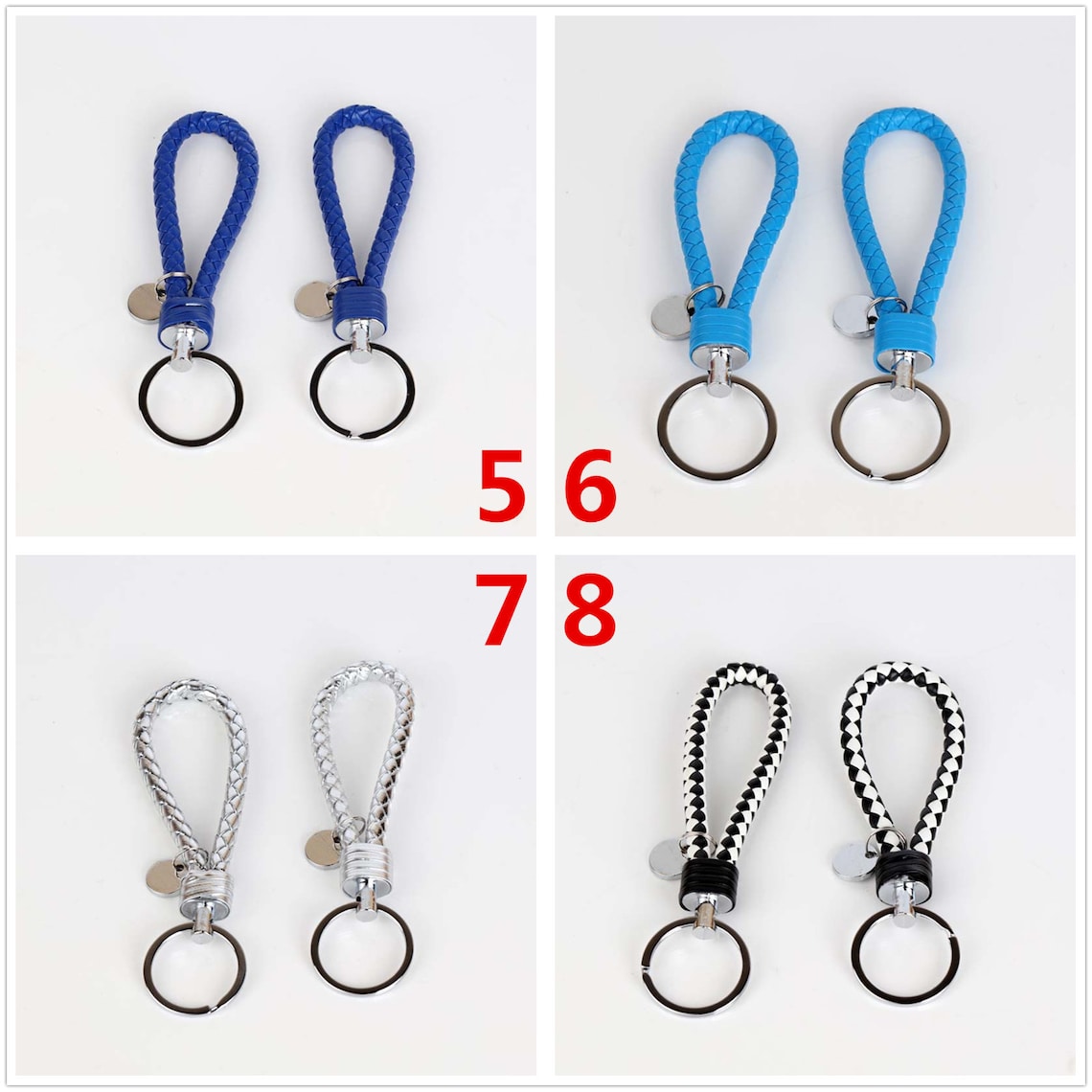 Bulk 20 4 Leather Keychain Bag Charm Key Chain With Etsy