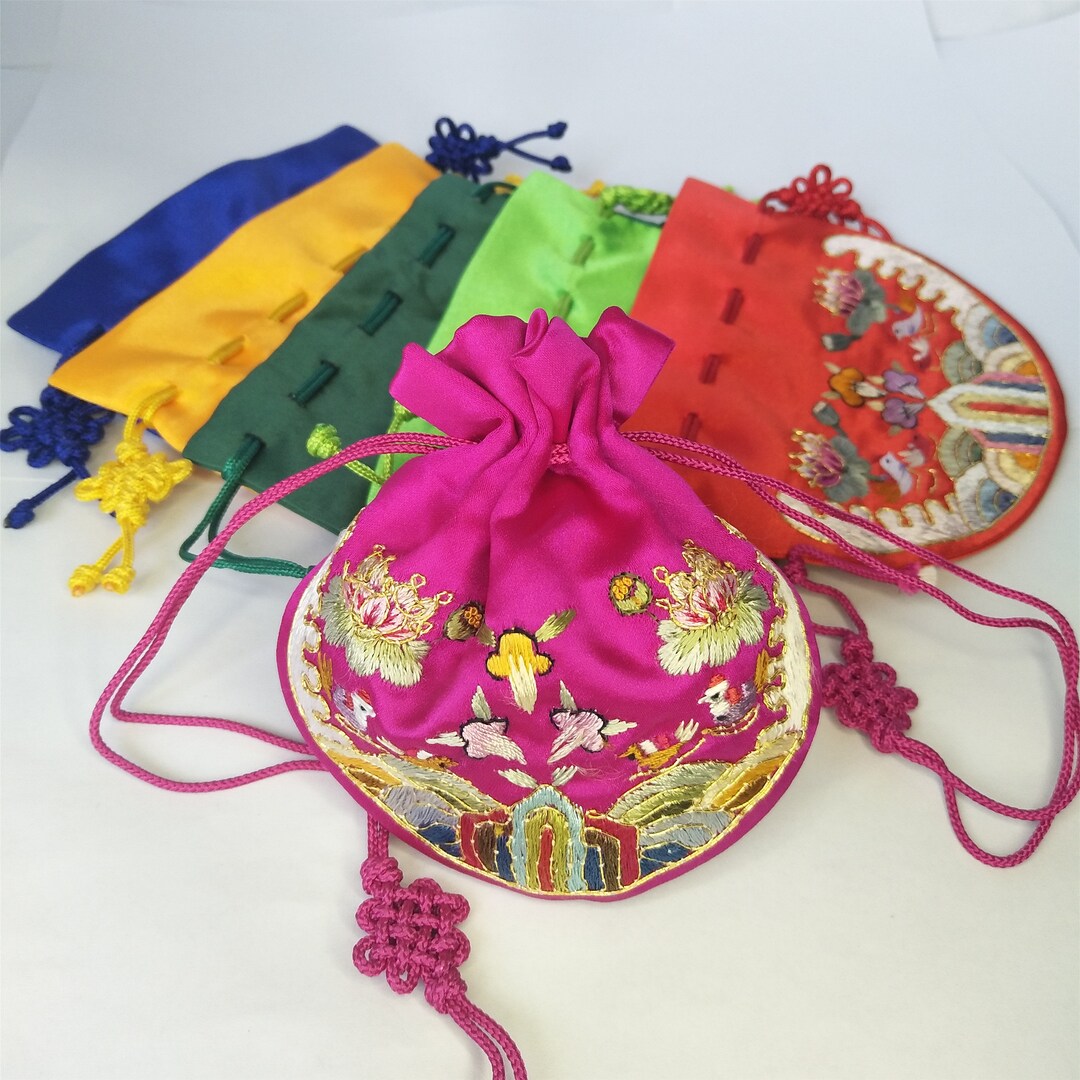 Bulk 50 4x5 Hand Embroidery Silk Rosary Bag Pouch Pocket - Etsy