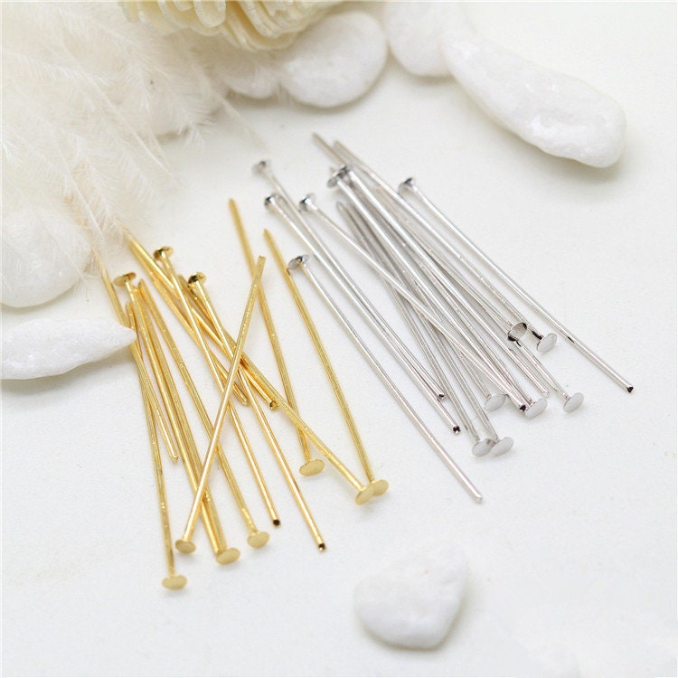 500 14k Gold Filled T Pin Flat Head Pin Straight Pins Gauge Etsy