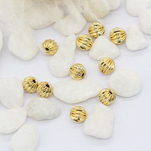 100 Tiny Glossy Pumpkin Bead 14K GF Copper Charm Bead Spacer - Etsy