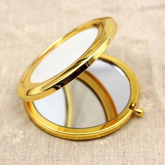 Pocket Mirror Cabochon Setting Make Up Folding Mirrors Round Etsy