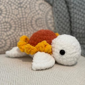Crochet sunflower turtle