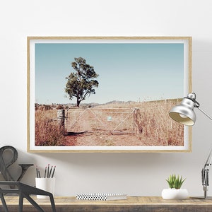Outback Gate-fotoafdruk: Australische landschapsmuurkunst