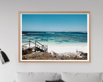 Salmon Bay View Print | Beach Poster | Wall Art Print | Australian Coastal Print