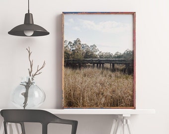 Old Bridge Print | Nature Poster | Wall Art Print | Australia Landscape Print